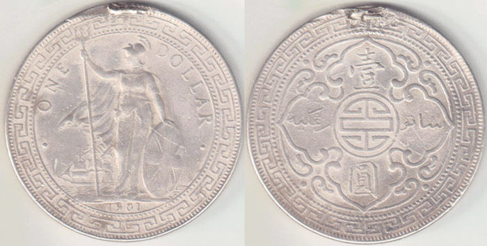 1901 B Great Britain Trade Dollar A003097
